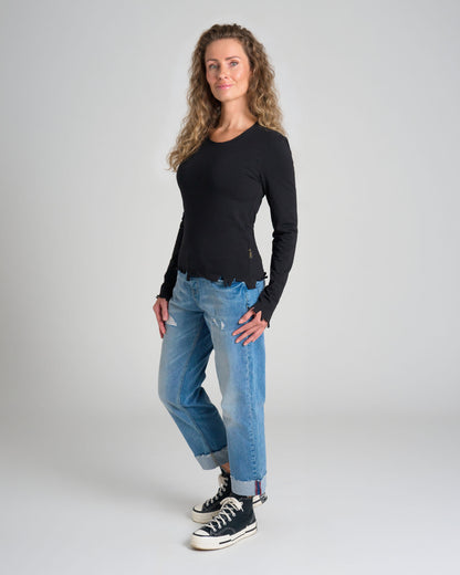 RICA LS Women's T-Shirt BLACK