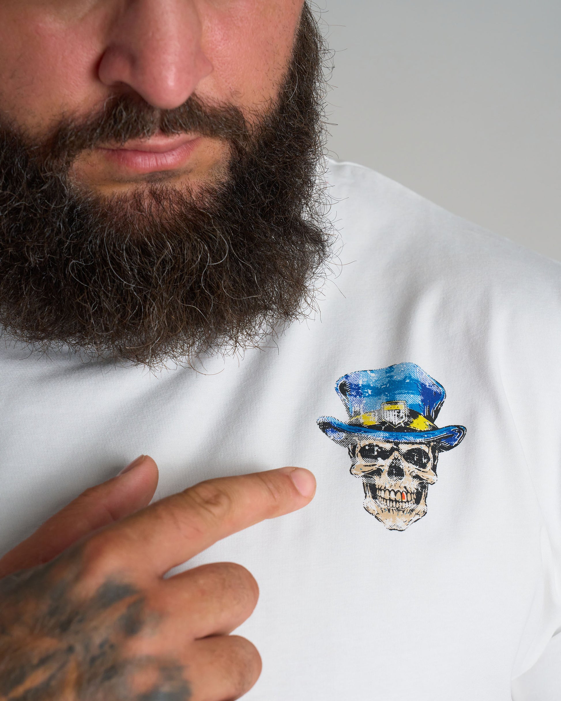 SKULL III Men's T-Shirt WHITE