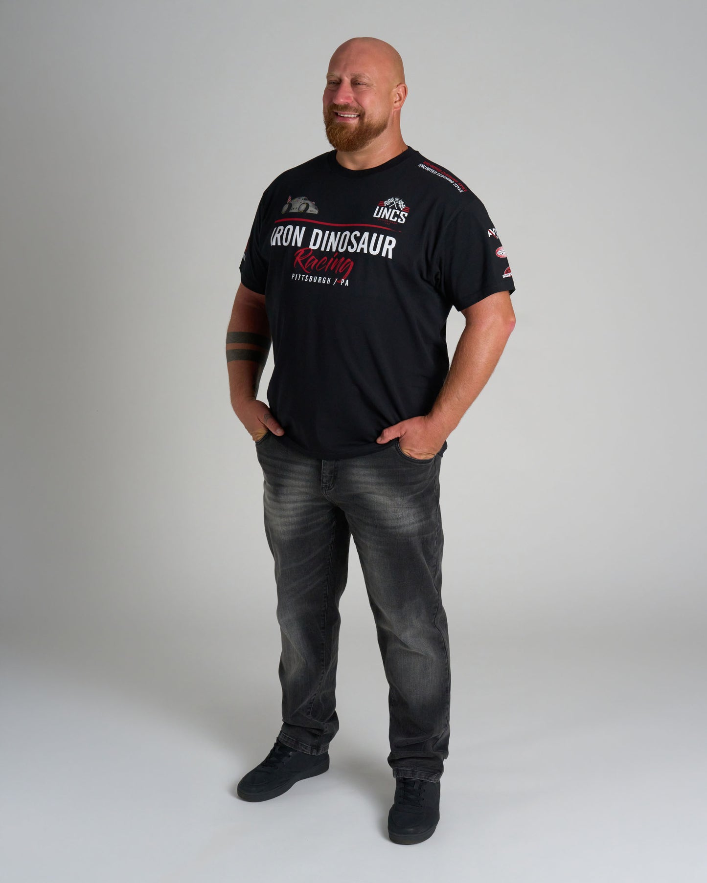 IRON DINOSAUR Men's T-Shirt BLACK