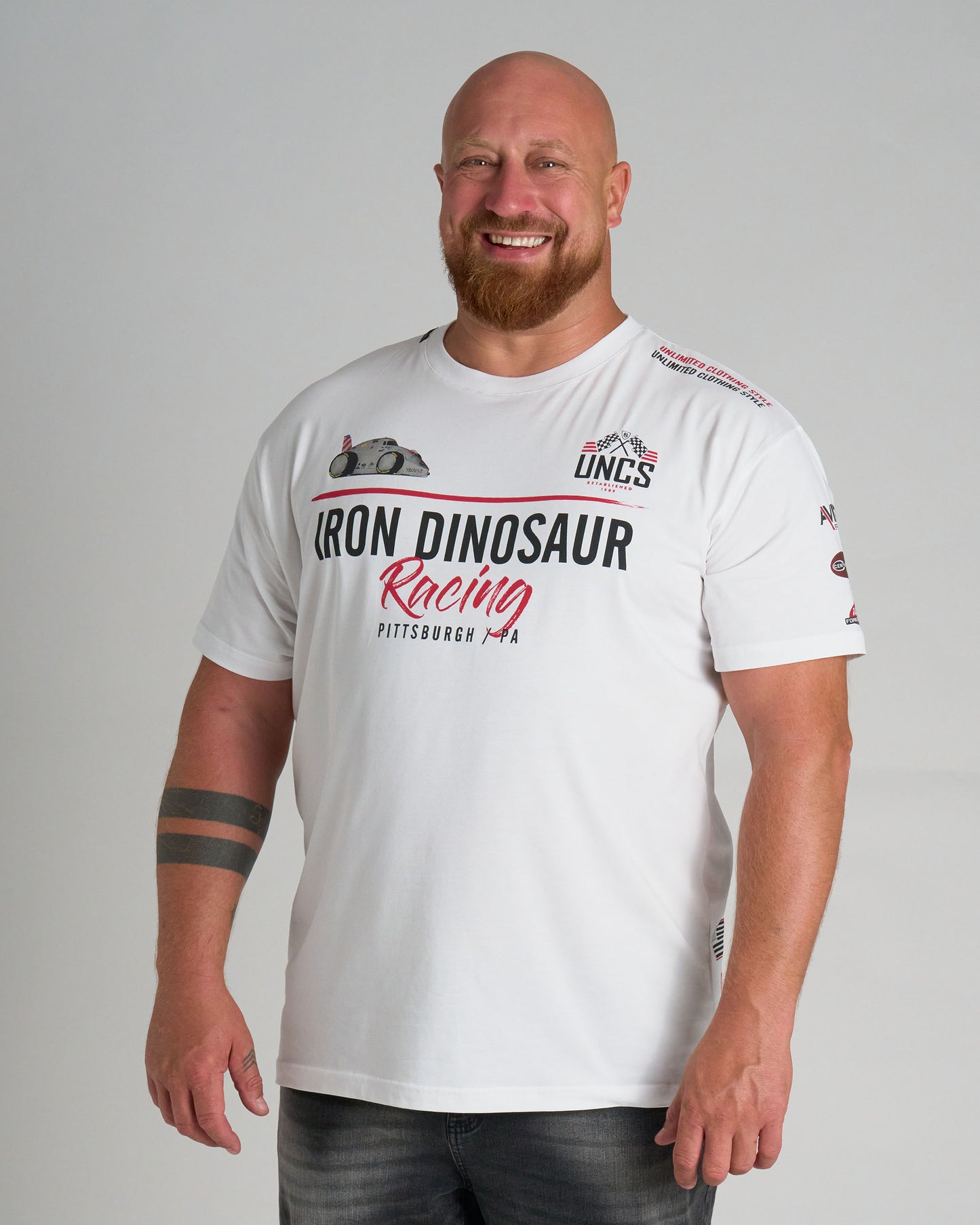 IRON DINOSAUR Men's T-Shirt WHITE