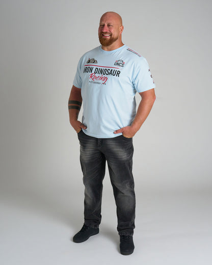 IRON DINOSAUR Men's T-Shirt LIGHT BLUE