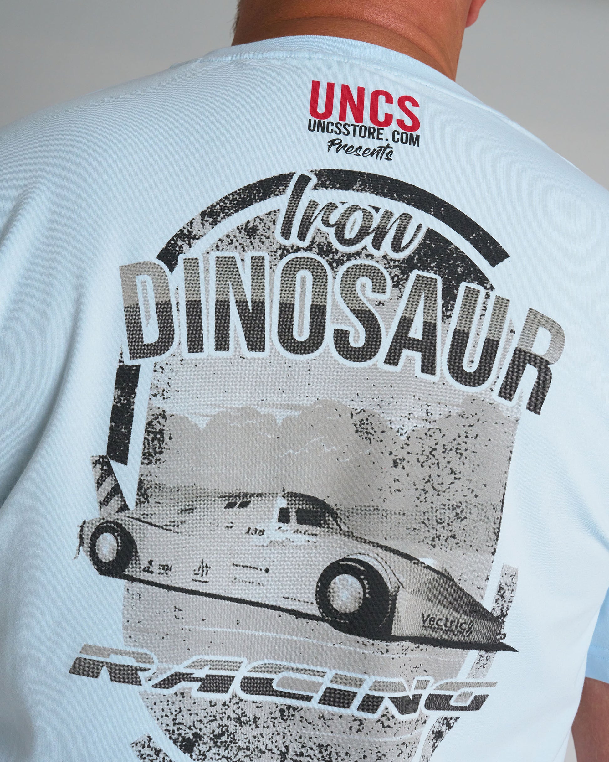 IRON DINOSAUR Men's T-Shirt LIGHT BLUE