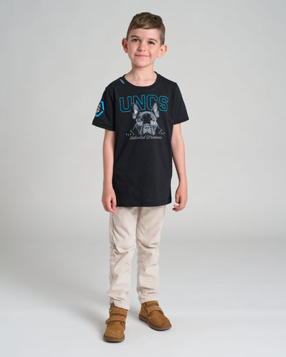 BULLDOG Children's T-Shirt BLACK/BLUE