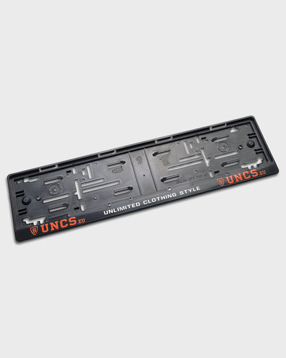 UNCS CAR License Plate Holder 3D BLACK/ORANGE